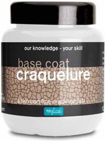 Polyvine Craquelure Basecoat Topcoat Deko-Farbe Transparent Grundierung 500ml