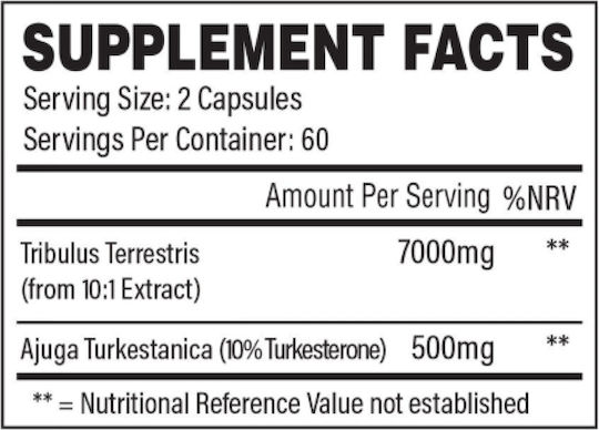 tbJp Turk &Trib 500mg Добавка за Либидо и Подсилване на Тестостерон 60 Капсули