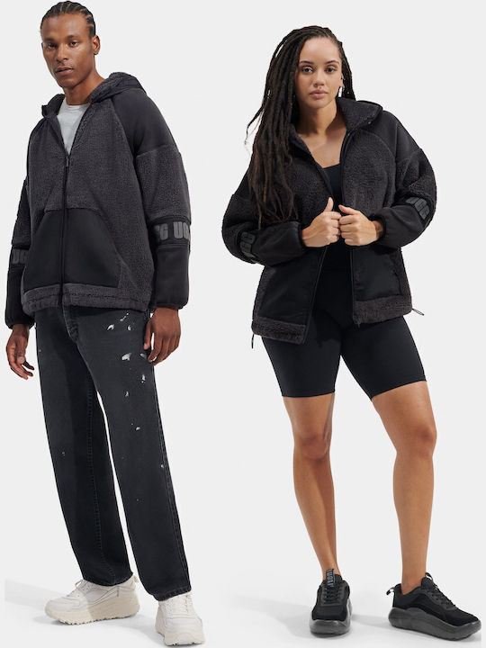 Ανδρική Ζακέτα Fleece με Κουκούλα Ink Multi