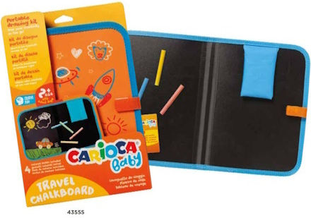 Carioca Baby 2+ Travel Chalkboard Set de Colorat 29x21cm 5buc 43555