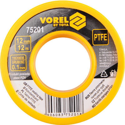 Vorel Etanșant pentru Filet de Țeavă Ταινια Teflon 15mx19mmx0.2mm