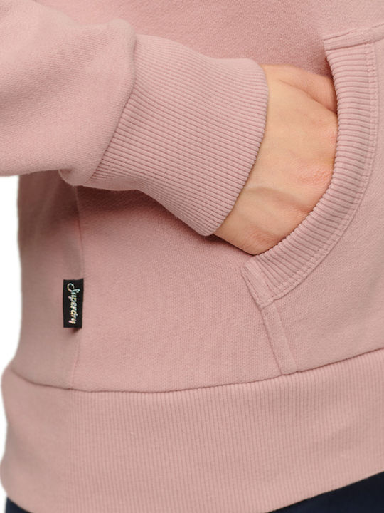 Superdry EMBOSSED VINTAGE LOGO Women's Hooded Sweatshirt Pink