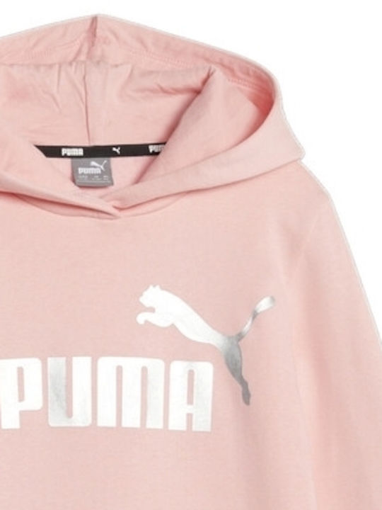 Puma Kids Sweatshirt with Hood Pink Ess