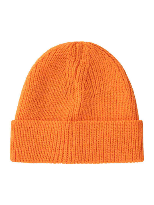 Beanie Unisex Σκούφος Πλεκτός σε Πορτοκαλί χρώμα