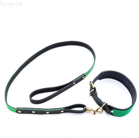 Younique Lab Dog Leash/Lead Leather LARGE in Black color 3cm