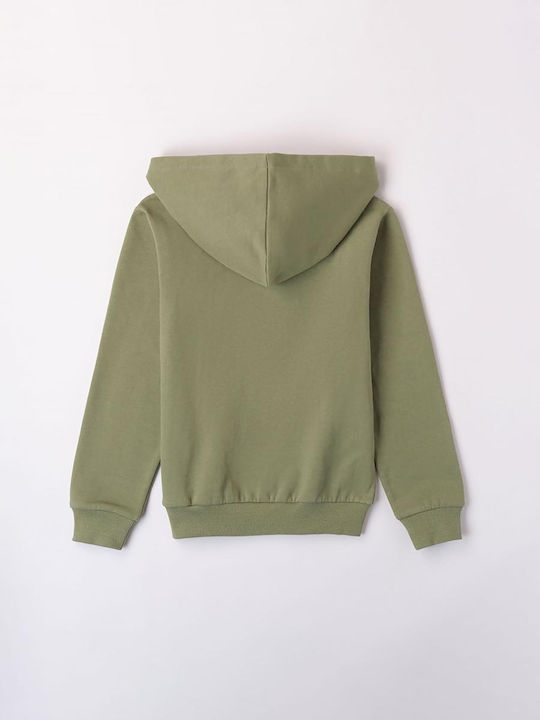 iDO Kids Sweatshirt with Hood Khaki