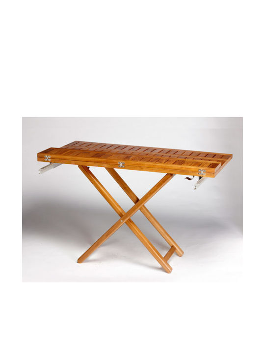 Garten- und Terrassentisch aus Teak Zusammenklappbar 120x40x75cm