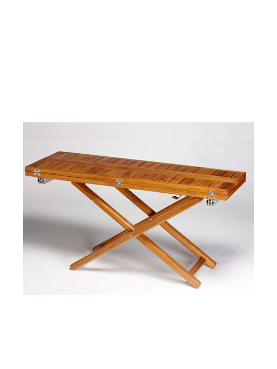 Garten- und Terrassentisch aus Teak Zusammenklappbar 120x40x75cm