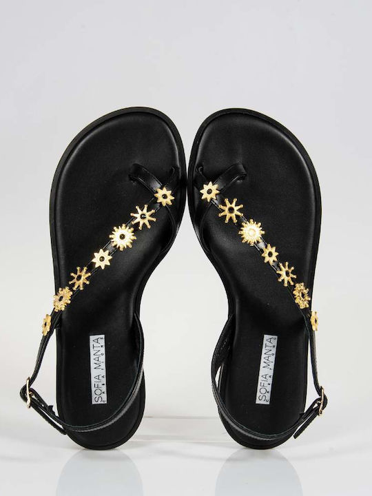 Women's Flat Sandals in Black Color