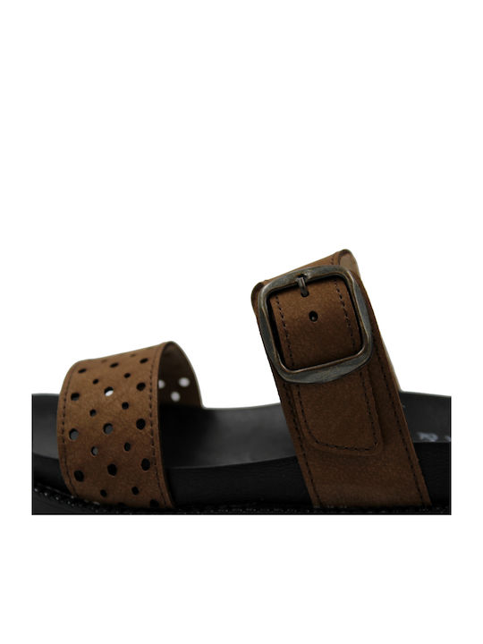 Women's Flat Sandals Anatomic in Brown Color