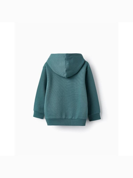 Zippy Kids Sweatshirt with Hood Green