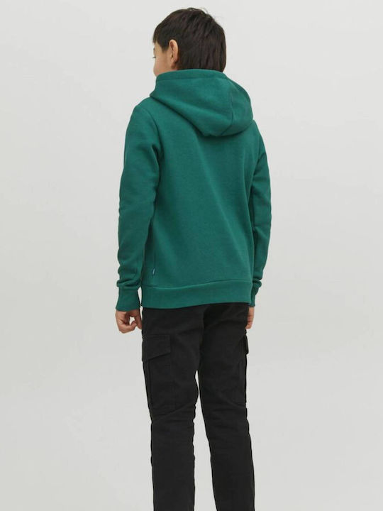 Jack & Jones Kinder-Sweatshirt mit Kapuze und Taschen Grün