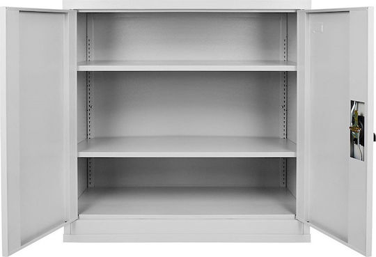 Doppelflügeliger Metallischer Galvanisierter Außenschrank 100x45x91cm