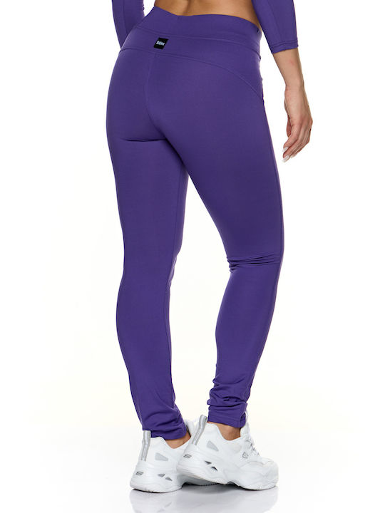 Women's Long Training Legging High Waisted Purple