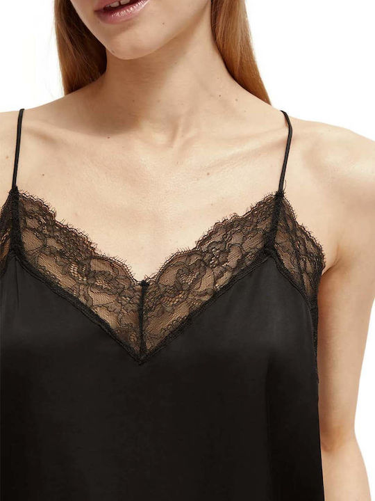 Camisole Lace Trim Damen Satin Lingerie Top mit Spitze Feather Bottle Green