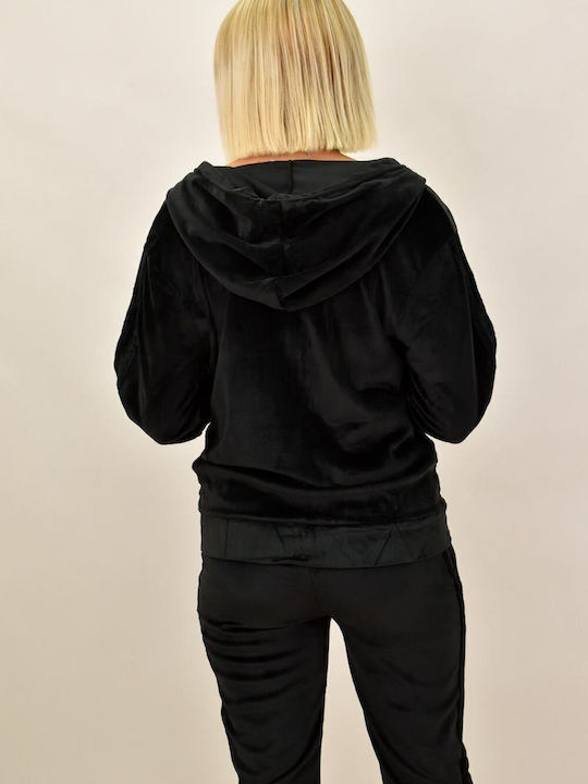 Sweatpants Set Velvet Black