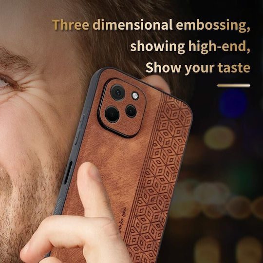 3D Embossed Umschlag Rückseite Kunststoff Lila (Huawei Nova Y61)