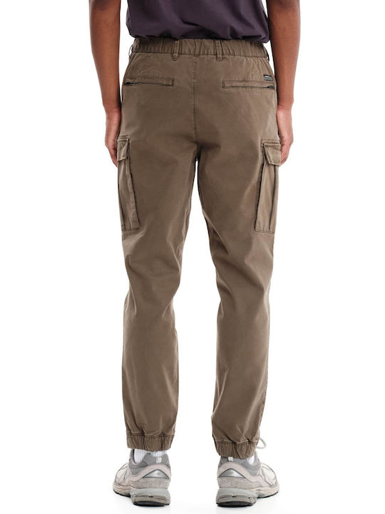 Trousers Cargo Elastic in Regular Fit Dark Olive