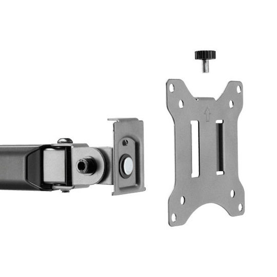 White Shark Amenhotep II Desk Mount for 2 Screens up to 32 Inches Silver