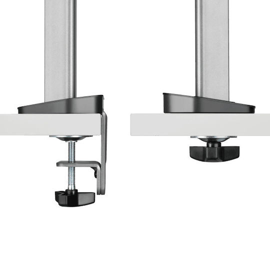 White Shark Amenhotep II Desk Mount for 2 Screens up to 32 Inches Silver
