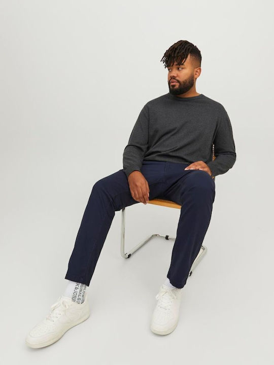 Trousers Chino Elastic in Slim Fit Navy Blue