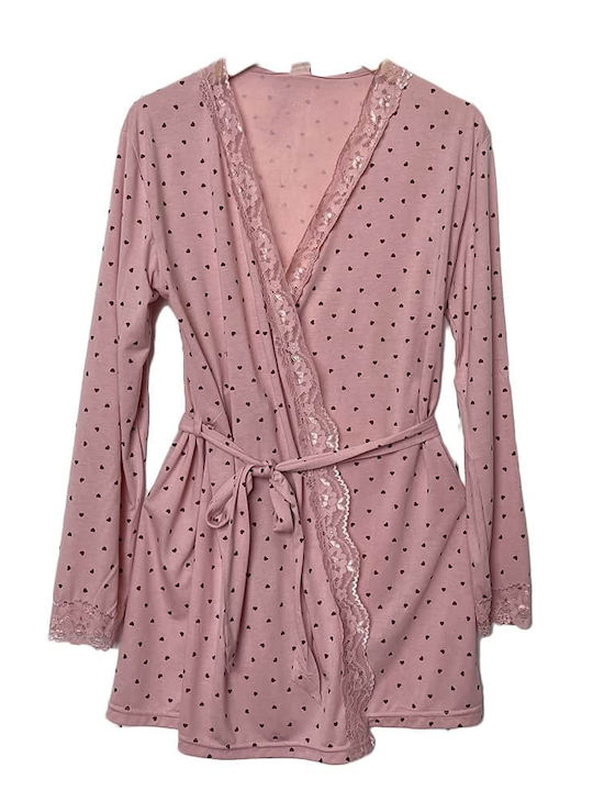 Cootaiya Summer Women's Robe with Pyjama Pink