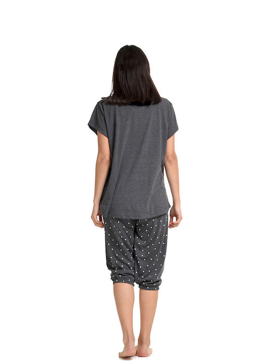 Vienetta Secret Summer Women's Pyjama Set Gray