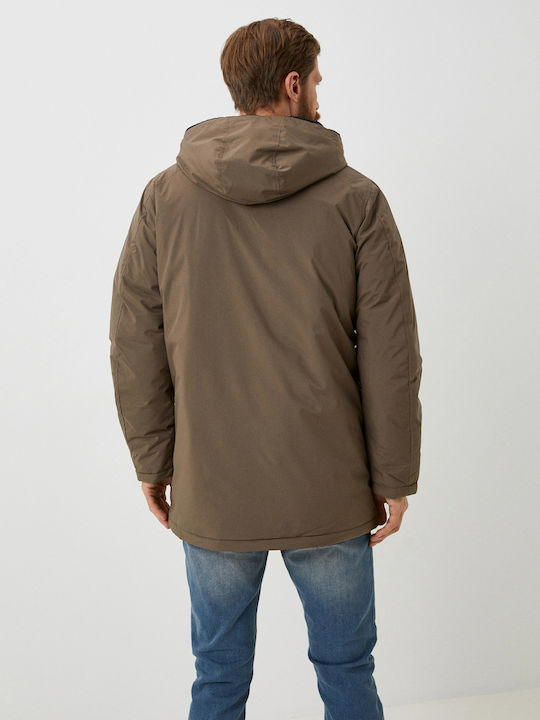 Mexx Herren Winter Jacke Lässig Beige