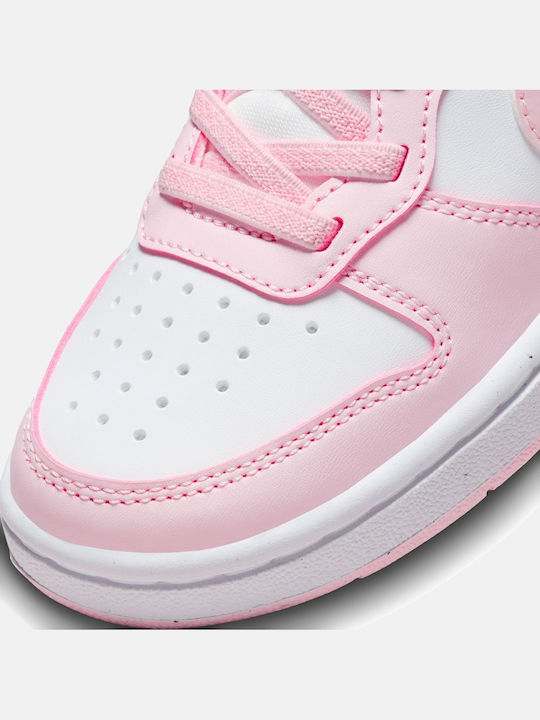 Court Borough Low Recraft Kids Sneakers with Scratch White / Pink Foam