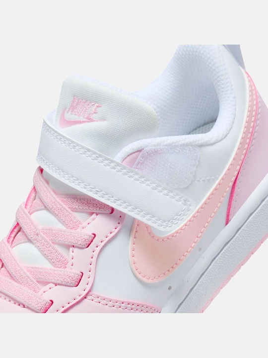 Court Borough Low Recraft Kids Sneakers with Scratch White / Pink Foam