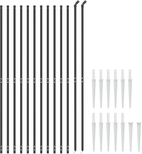 vidaXL Plasă de sârmă cu Îmbrăcăminte din PVC Gri 1.8x25m