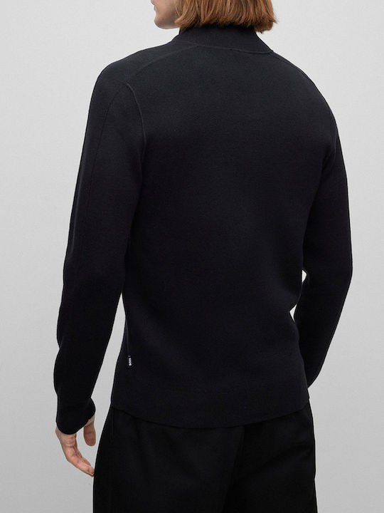 Hugo Boss Men's Cardigan with Zipper Black