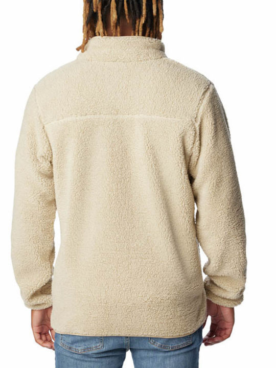 Columbia Men's Fleece Cardigan with Zipper Beige