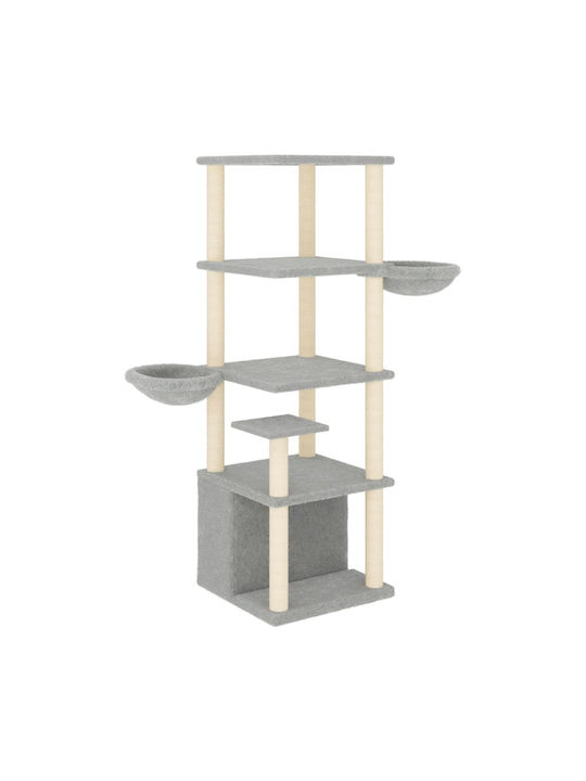 vidaXL Scratching Post Cat Trees Gray 4 levels 97x74.5x147cm