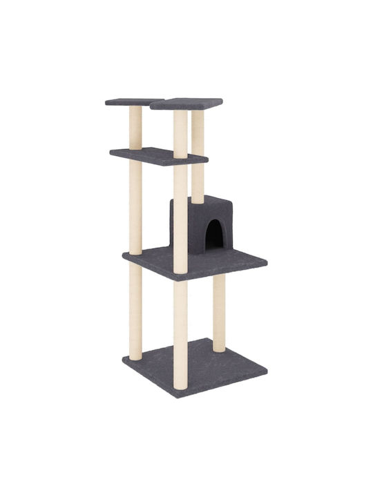 vidaXL Cat Scratching Tree Gray 55x47.5x123cm