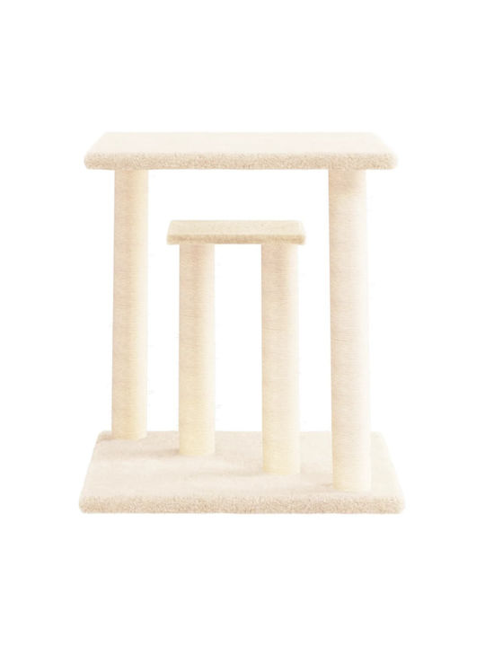 vidaXL Scratching Cats Scratching Post Poles Beige 47.5x47.5x50cm