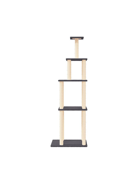 vidaXL Cat Tree Scratching Post Cat Trees Gray 60x47.5x183cm