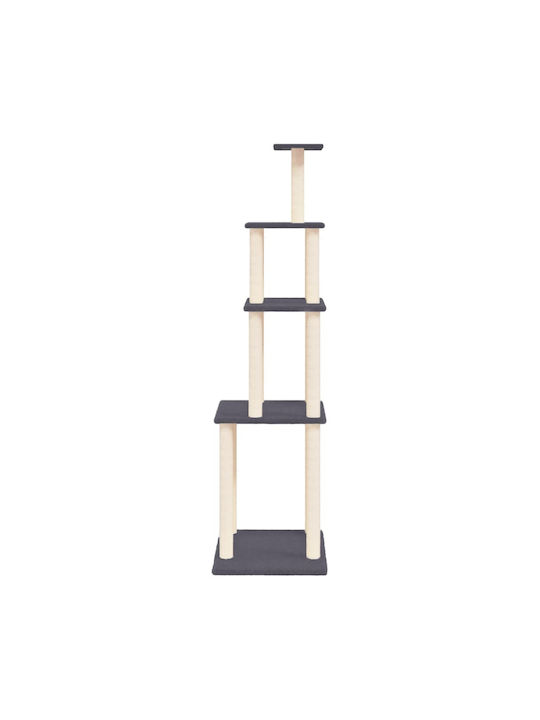vidaXL Cat Tree Scratching Post Cat Trees Gray 60x47.5x183cm