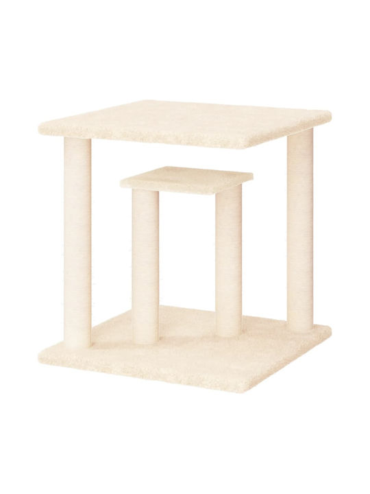 vidaXL Scratching Cats Scratching Post Poles Beige 47.5x47.5x50cm