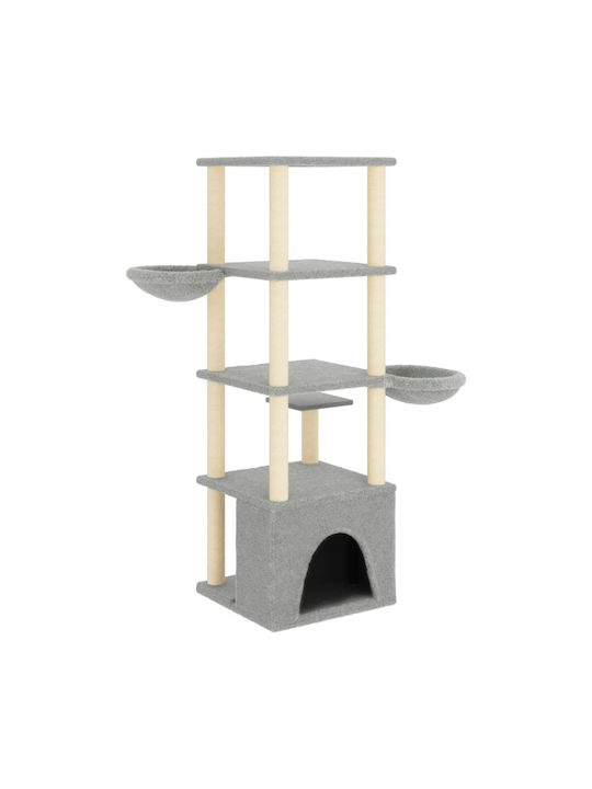 vidaXL Scratching Post Cat Trees Gray 4 levels 97x74.5x147cm