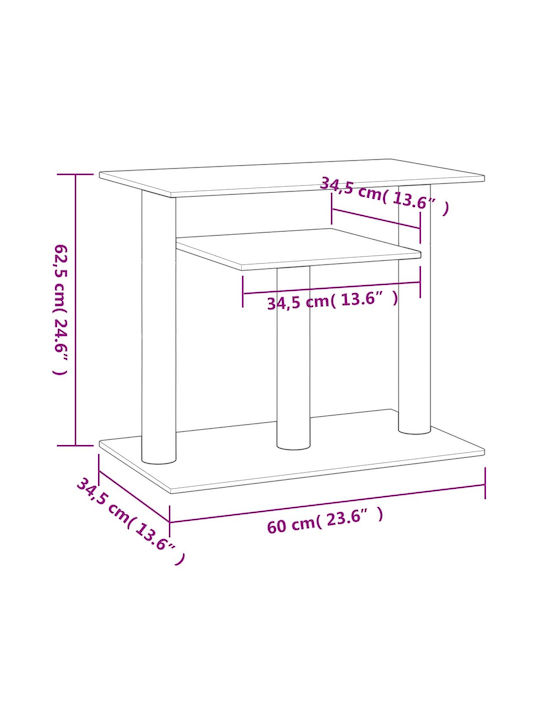 vidaXL Ονυχοδρόμιο Στύλος Μπεζ 60x34.5x62.5εκ.