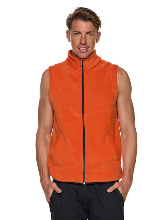 Bodymove Men's Fleece Cardigan Orange
