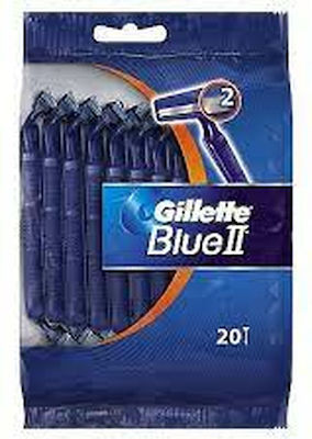 Gillette Blue ΙΙ Disposable Razors with 2 Blades 20pcs