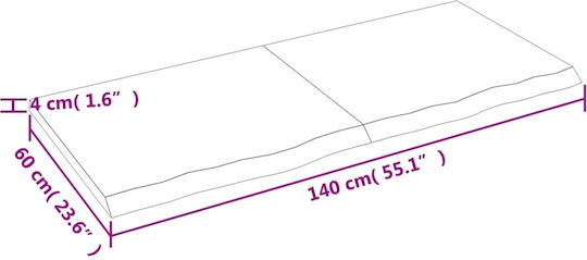 Raft Gri 140x60x4 cm