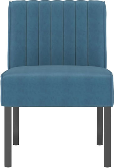 Sessel Samt Blau 48x64x72cm