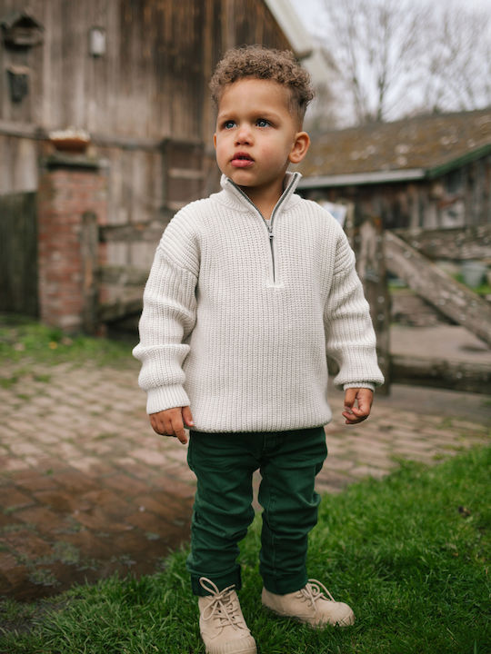 Kinderpullover Langarm Ecru