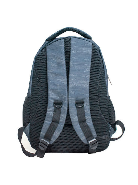 +Efo 4zip Schulranzen Rucksack für Junior High-High School mit Flaschenhalter Blau 30lt 31 x 22 x 44cm