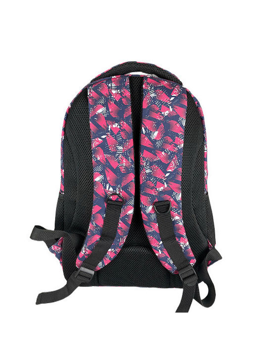 +Efo 4zip Schulranzen Rucksack Junior High-High School mit Flaschenhalter Fuchsie 30lt 31 x 22 x 44cm