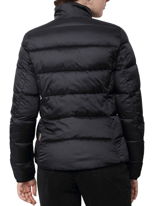 Napapijri AERONS RISE Women's Short Puffer Jacket for Spring or Autumn Black