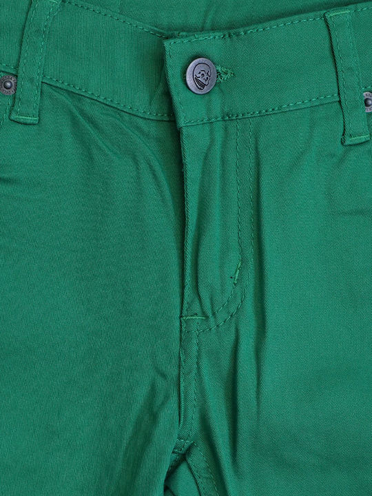 Pantaloni Dama Din Țesătură Verde Pădure